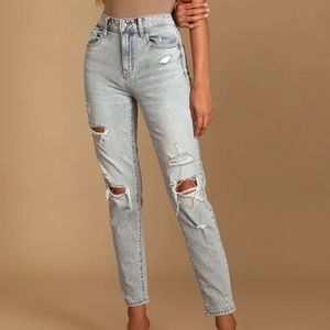 High Rise Ripped Jeans